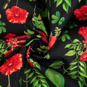 RED GARDEN (PARADISE GARDEN)  - Waterproof woven fabric