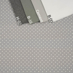 WHITE DOTSIES / grey - single jersey with elastane 