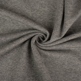 50cm - DARK GRAY MELANGE - Hydrophobic cotton loop knit fabric 300g