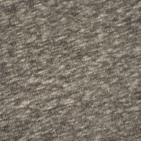 GRAY MELANGE - Hydrophobic cotton loop knit fabric 300g