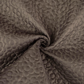 FLOWERS / khaki - quilted fabric with lining