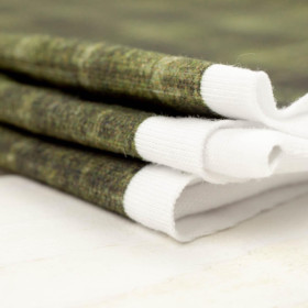 AUTUMN CHECK  / green (AUTUMN COLORS) - single jersey with elastane 