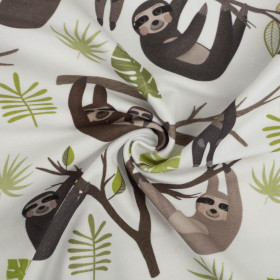 SLOTHS / mosteras (SLOTHS) / white - looped knit fabric
