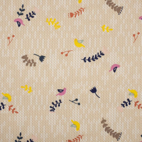 BIRDS AND TWIGS / herringbone - single jersey