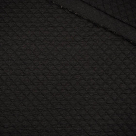 BLACK - quilted knitted fabric