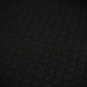 BLACK - quilted knitted fabric