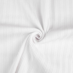 D-01 WHITE - Ribbed knit fabric