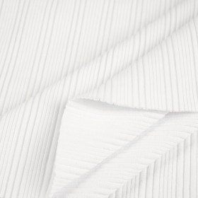 D-01 WHITE - Ribbed knit fabric