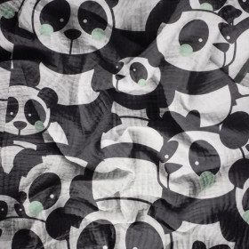 PANDAS / mint  - Cotton muslin