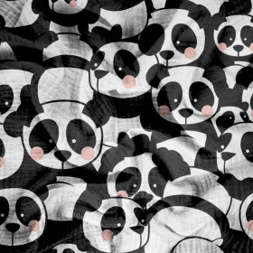 PANDAS / pink  - Cotton muslin