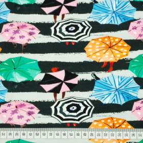 UMBRELLAS ON CROSSWALK - looped knit SP250