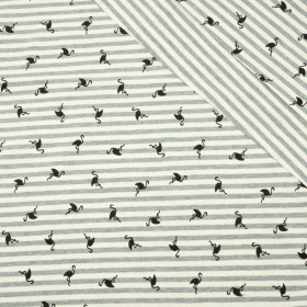 STRIPED FLAMINGOS / eco melange - single jersey TE210