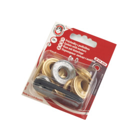 Eyelets + washers 12 mm - gold