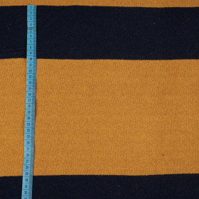 STRIPES NAVY - Mustard - Emery sweater knit. 270g