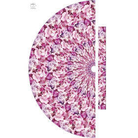 PINK PEONIES pat. 3 - skirt panel "MAXI"