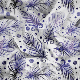 FEATHERS (Very Peri) - Cotton muslin