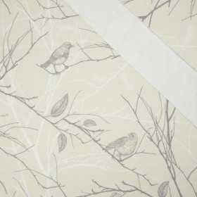 BIRDS / beige - looped knit 