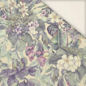 PURPLE FLORAL - Linen 100%