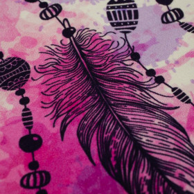 PINK FEATHERS AND BEADS - looped knit SP250