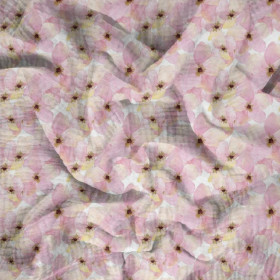 PINK FLOWERS (IN THE MEADOW) - Cotton muslin