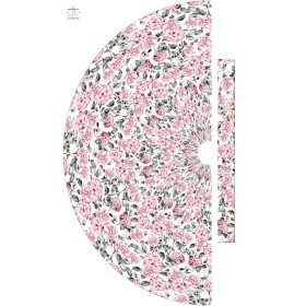PINK PEONIES pat. 3 - skirt panel "MAXI"