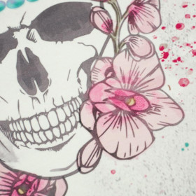 SKULL QUEEN / concrete - panoramic panel looped knit 
