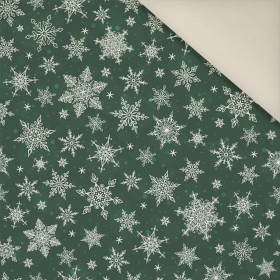 SNOWFLAKES PAT. 2 / bottled green- Upholstery velour 