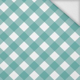 DIAGONAL CHECK / mint - looped knit 