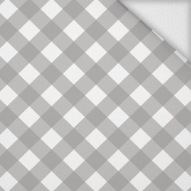 DIAGONAL CHECK / grey - looped knit 