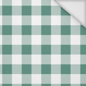 VICHY GRID GREEN / white - looped knit 