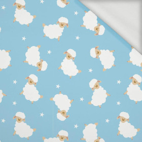 SHEEP ( ANIMAL GARDEN ) / light blue - looped knit fabric