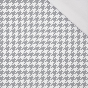GREY HOUNDSTOOTH / WHITE - single jersey 