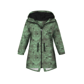 KIDS PARKA (ARIEL) - SPIDER'S WEB  / öko melange - softshell