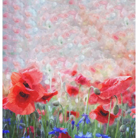 POPPIES pat. 1 - SINGLE JERSEY PANEL 