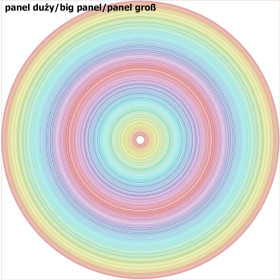 RAINBOW STRIPES pat. 2 -  big circle skirt panel 