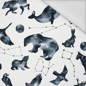 ANIMALS MIX (GALACTIC ANIMALS) / white - Waterproof woven fabric