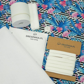 Men's swim trunks - TROPICAL FLAMINGOS  - sewing set