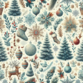 Vintage Christmas wz.26- Upholstery velour 