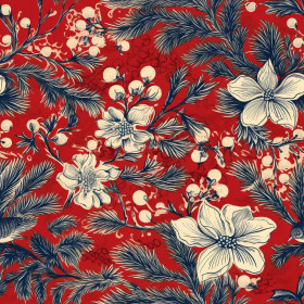 Vintage Christmas wz.15- Upholstery velour 