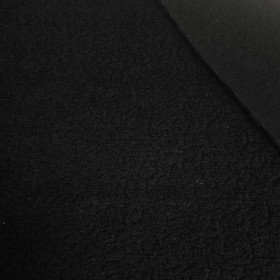 BLACK - Sweater Knit Fabric - Wool BERGEN
