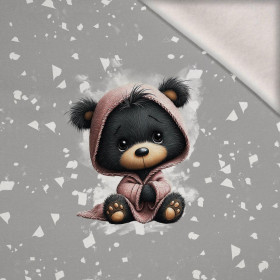 WINTER ANIMALS wz.12 - panel (60cm x 50cm) brushed knitwear with elastane ITY