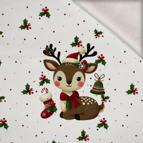 WINTER ANIMALS wz.13 - panel (60cm x 50cm) brushed knitwear with elastane ITY