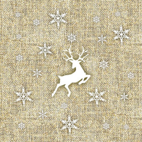 CUSHION PANEL - DEER / jute