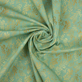 GOLDEN CORALS (GOLDEN OCEAN) / mint - Viscose jersey