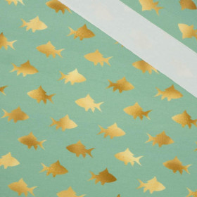 GOLDEN FISH (GOLDEN OCEAN) / mint - single jersey with elastane 
