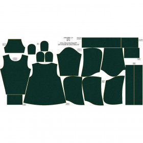 KID'S HOODIE TEDDY (PARIS) - MELANGE BOTTLE GREEN - sewing set