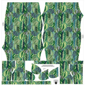 DRESS "CARMEN" - GREEN JUNGLE pat. 1 - sewing set