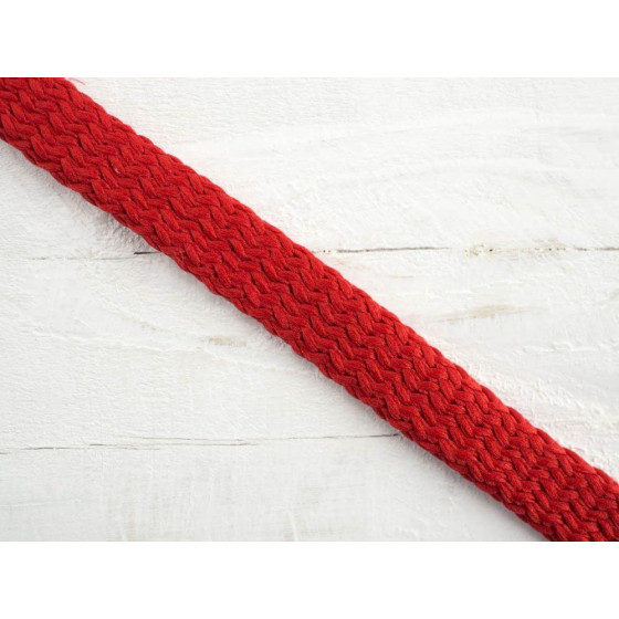 Flat String, width 8 mm - red