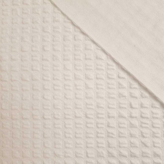 3D knitwear - cotton jacquard/ D-02 VANILLA 
