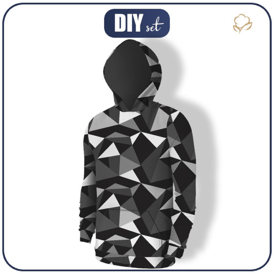 MEN’S HOODIE (COLORADO) - ICE PAT. 2 / black - white - sewing set